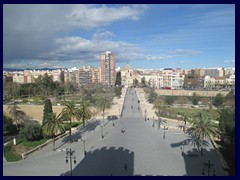 Views from Torres de Serranos 15 - North of city center, Turia Gardens